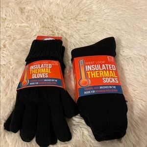 West Loop Black Insulated Gloves and Socks